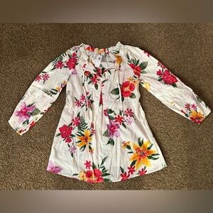 Floral Long Sleeve Maternity Blouse